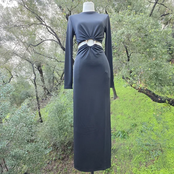 NWT $148 CULT GAIA X GAP LIMITED EDITION COLAB CUTOUT DRESS IN BLACK SIZE S - Picture 3 of 9